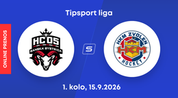 HC MONACObet Banská Bystrica - HKM Zvolen: ONLINE prenos zo zápasu 1. kola Tipsport ligy.