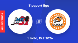HK 32 Liptovský Mikuláš - HK Dukla Michalovce: ONLINE prenos zo zápasu 1. kola Tipsport ligy.