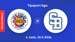 HKM Zvolen - HC Slovan Bratislava: ONLINE prenos zo zápasu 4. kola Tipsport ligy.