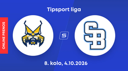 HK Spišská Nová Ves - HC Slovan Bratislava: ONLINE prenos zo zápasu 8. kola Tipsport ligy.