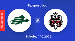Vlci Žilina - HC´05 TAM Banská Bystrica: ONLINE prenos zo zápasu 8. kola Tipsport ligy.
