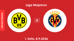 Borussia Dortmund - Villarreal CF: ONLINE prenos zo zápasu 1. kola ligovej fázy Ligy majstrov.