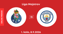 FC Porto - Manchester City: ONLINE prenos zo zápasu 1. kola ligovej fázy Ligy majstrov.