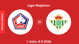 Lille OSC - Real Betis: ONLINE prenos zo zápasu 1. kola ligovej fázy Ligy majstrov.