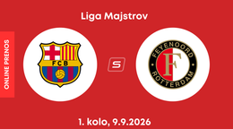 FC Barcelona - Feyenoord Rotterdam: ONLINE prenos zo zápasu 1. kola ligovej fázy Ligy majstrov.