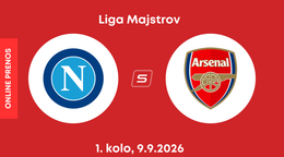 SSC Neapol - Arsenal FC: ONLINE prenos zo zápasu 1. kola ligovej fázy Ligy majstrov.