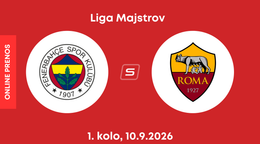 Fenerbahce Istanbul - AS Rím: ONLINE prenos zo zápasu 1. kola ligovej fázy Ligy majstrov.