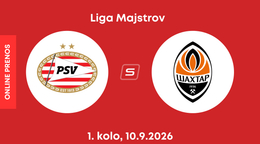 PSV Eindhoven - Šachtar Doneck: ONLINE prenos zo zápasu 1. kola ligovej fázy Ligy majstrov.