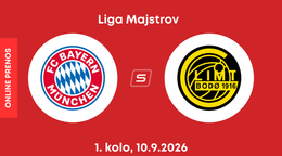 Bayern Mníchov - FK Bodö/Glimt: ONLINE prenos zo zápasu 1. kola ligovej fázy Ligy majstrov.