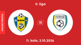 FK Humenné - FK Pohronie: ONLINE prenos zo zápasu 11. kola II. ligy.