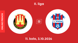 FK Inter Bratislava - FC ViOn Zlaté Moravce: ONLINE prenos zo zápasu 11. kola II. ligy.
