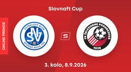 FK Spišská Nová Ves - FK Železiarne Podbrezová: ONLINE prenos zo zápasu 3. kola Slovnaft Cupu.