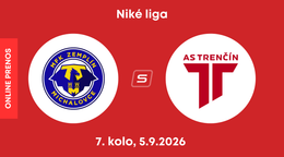 MFK Zemplín Michalovce - AS Trenčín: ONLINE prenos zo zápasu 7. kola Niké ligy.