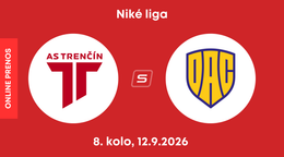 AS Trenčín - FC DAC Dunajská Streda: ONLINE prenos zo zápasu 8. kola Niké ligy.