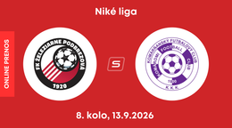 FK Železiarne Podbrezová - KFC Komárno: ONLINE prenos zo zápasu 8. kola Niké ligy.