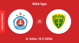 ŠK Slovan Bratislava - MŠK Žilina: ONLINE prenos zo zápasu 8. kola Niké ligy.