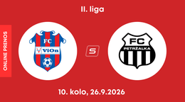 FC ViOn Zlaté Moravce - FC Petržalka: ONLINE prenos zo zápasu 10. kola II. ligy.