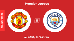 Manchester United - Manchester City: ONLINE prenos zo zápasu 4. kola Premier League.