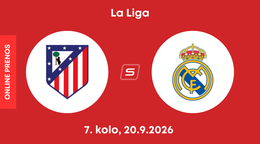 Atlético Madrid - Real Madrid: ONLINE prenos zo 7. kola La Ligy.