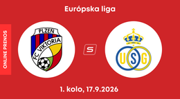 FC Viktoria Plzeň - Royale Union Saint-Gilloise: ONLINE prenos zo zápasu 1. kola ligovej fázy Európskej ligy.
