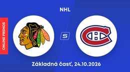 Chicago Blackhawks - Montreal Canadiens: ONLINE prenos zo zápasu NHL.