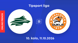Vlci Žilina - HK Dukla Michalovce: ONLINE prenos zo zápasu 10. kola Tipsport ligy.