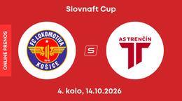 FC Lokomotíva Košice - AS Trenčín: ONLINE prenos zo zápasu 4. kola Slovnaft Cupu. 