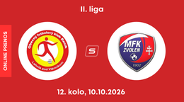 OFK Baník Lehota pod Vtáčnikom - MFK Zvolen: ONLINE prenos zo zápasu 12. kola II. ligy.
