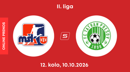 MŠK Považská Bystrica - FC Tatran Prešov: ONLINE prenos zo zápasu 12. kola II. ligy.