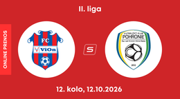 FC ViOn Zlaté Moravce - FK Pohronie: ONLINE prenos zo zápasu 12. kola II. ligy.