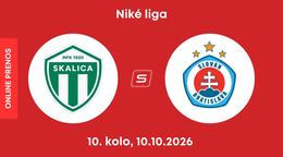 MFK Skalica - ŠK Slovan Bratislava: ONLINE prenos zo zápasu 10. kola Niké ligy.
