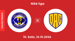 MFK Zemplín Michalovce - FC DAC Dunajská Streda: ONLINE prenos zo zápasu 10. kola Niké ligy.