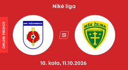 MFK Ružomberok - MŠK Žilina: ONLINE prenos zo zápasu 10. kola Niké ligy.