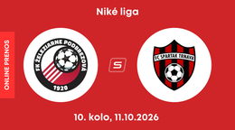 FK Železiarne Podbrezová - FC Spartak Trnava: ONLINE prenos zo zápasu 10. kola Niké ligy.