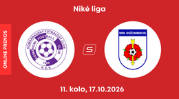 KFC Komárno - MFK Ružomberok: ONLINE prenos zo zápasu 11. kola Niké ligy.