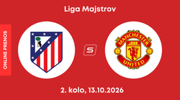 Atlético Madrid - Manchester United: ONLINE prenos zo zápasu 2. kola ligovej fázy Ligy majstrov.