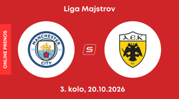 Manchester City - AEK Atény: ONLINE prenos zo zápasu 3. kola ligovej fázy Ligy majstrov.