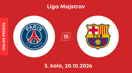 Paríž St. Germain - FC Barcelona: ONLINE prenos zo zápasu 3. kola ligovej fázy Ligy majstrov.
