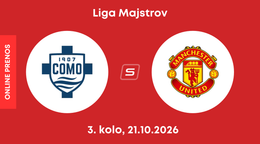 Calcio Como - Manchester United: ONLINE prenos zo zápasu 3. kola ligovej fázy Ligy majstrov.