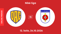 FC DAC Dunajská Streda - MFK Ružomberok: ONLINE prenos zo zápasu 12. kola Niké ligy.
