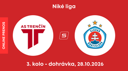 AS Trenčín - ŠK Slovan Bratislava: ONLINE prenos zo zápasu 3. kola Niké ligy.