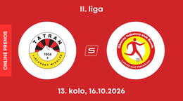 MFK Tatran Liptovský Mikuláš - OFK Baník Lehota pod Vtáčnikom: ONLINE prenos zo zápasu 13. kola II. ligy.