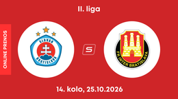 ŠK Slovan Bratislava B - FK Inter Bratislava: ONLINE prenos zo zápasu 14. kola II. ligy.