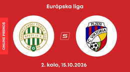 Ferencváros Budapešť - FC Viktoria Plzeň: ONLINE prenos zo zápasu 2. kola ligovej fázy Európskej ligy.