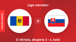Moldavsko - Slovensko: ONLINE prenos zo zápasu 3. skupiny C-divízie Ligy národov. 