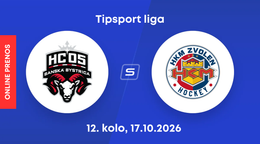 HC´05 TAM Banská Bystrica - HKM Zvolen: ONLINE prenos zo zápasu 12. kola Tipsport ligy.