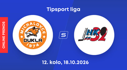 HK Dukla Michalovce - HK 32 Liptovský Mikuláš: ONLINE prenos zo zápasu 12. kola Tipsport ligy.