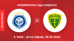 HJK Helsinki - MŠK Žilina: ONLINE prenos z mládežníckej Ligy majstrov.