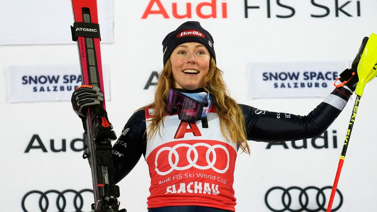 Na snímke je americká lyžiarka Mikaela Shiffrinová.