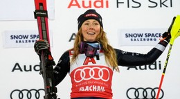 Na snímke je americká lyžiarka Mikaela Shiffrinová.